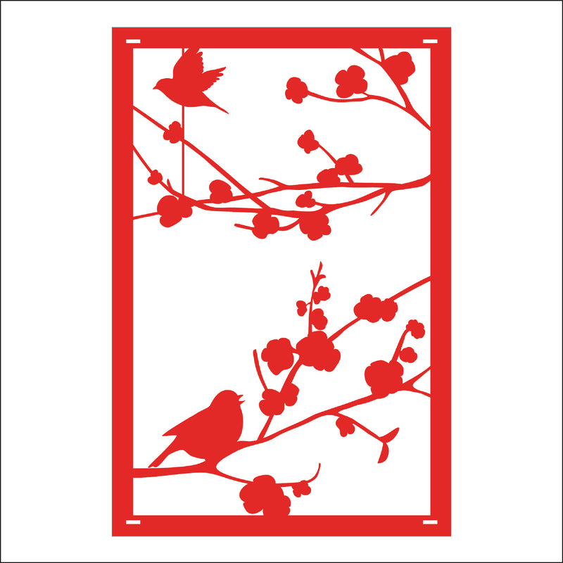 Load image into Gallery viewer, M162 Birds on Branch - Metal Pole Banner
