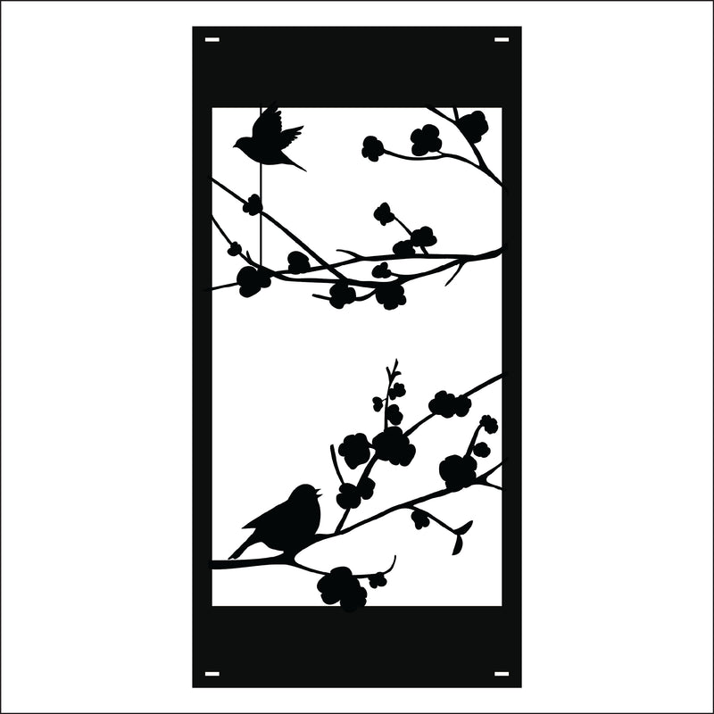 Load image into Gallery viewer, M162 Birds on Branch - Metal Pole Banner
