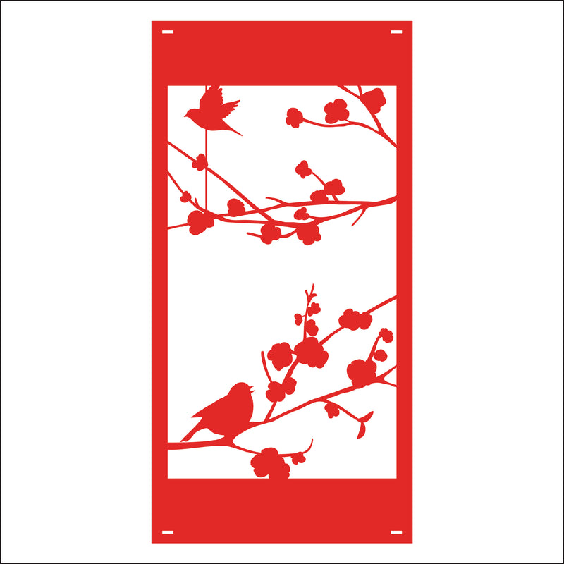 Load image into Gallery viewer, M162 Birds on Branch - Metal Pole Banner
