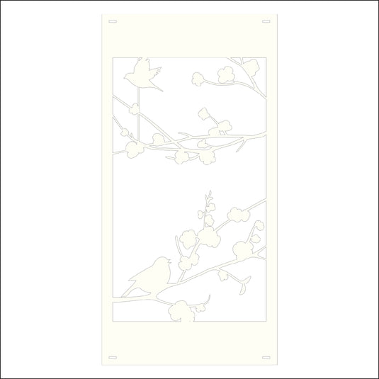 M162 Birds on Branch - Metal Pole Banner