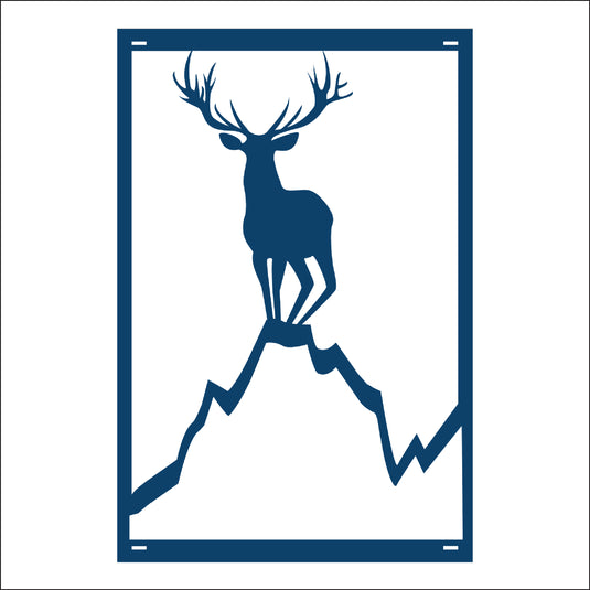 M163 Deer on Hill - Metal Pole Banner