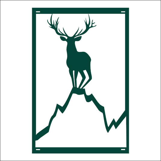 M163 Deer on Hill - Metal Pole Banner
