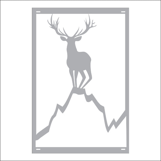 M163 Deer on Hill - Metal Pole Banner