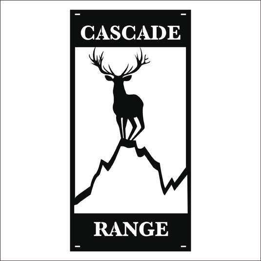 M163 Deer on Hill - Metal Pole Banner