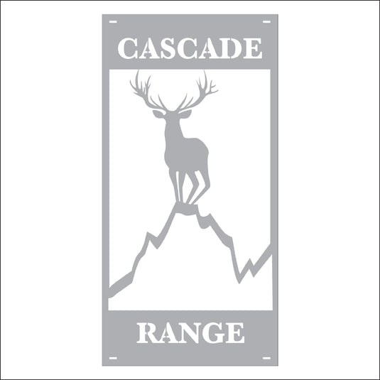 M163 Deer on Hill - Metal Pole Banner