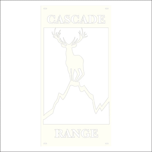 M163 Deer on Hill - Metal Pole Banner