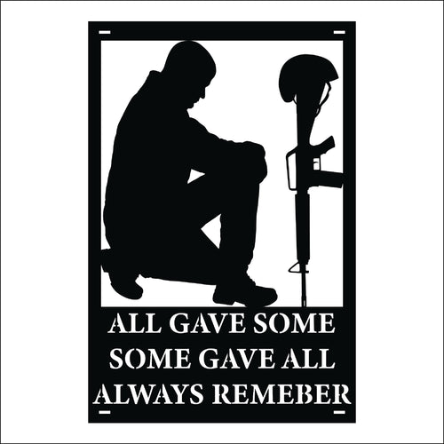 M165 Some Gave All - Metal Pole Banner