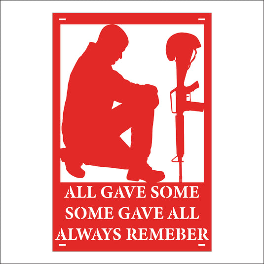 M165 Some Gave All - Metal Pole Banner