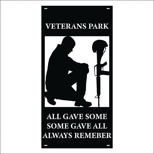 M165 Some Gave All - Metal Pole Banner