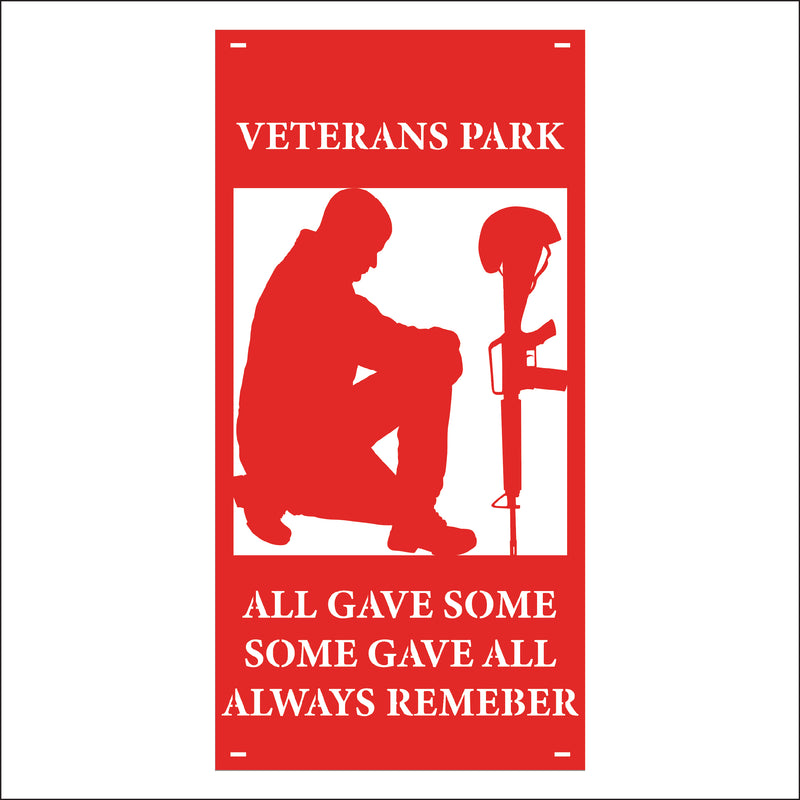 Load image into Gallery viewer, M165 Some Gave All - Metal Pole Banner
