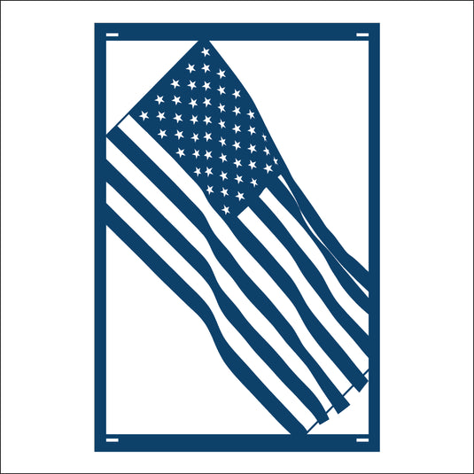 M166 Waving Flag - Metal Pole Banner