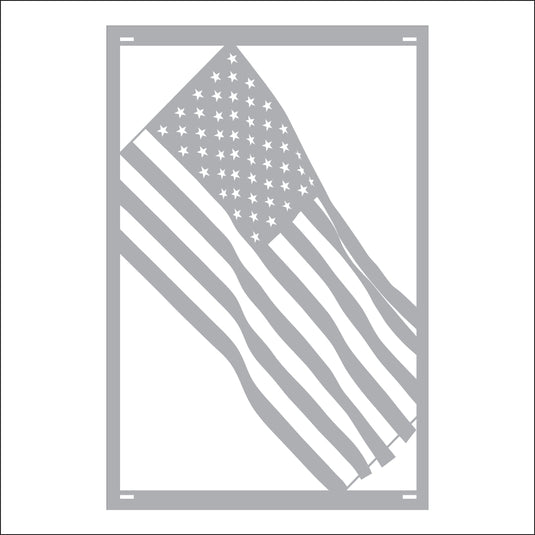 M166 Waving Flag - Metal Pole Banner