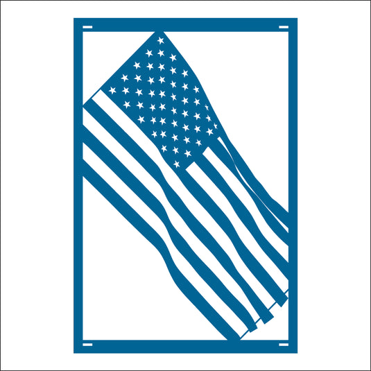 M166 Waving Flag - Metal Pole Banner