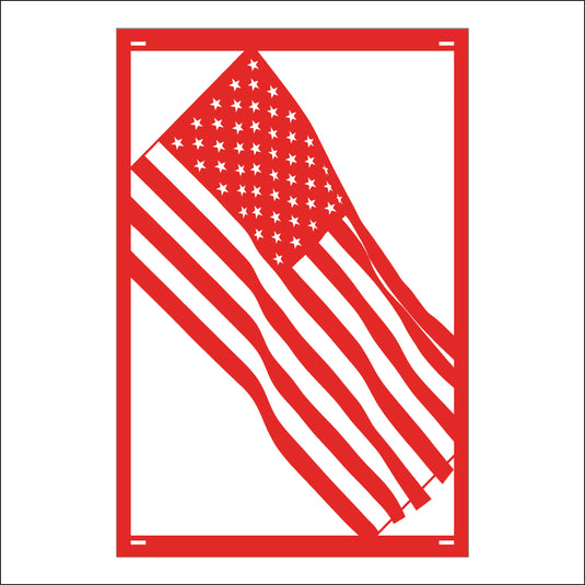 M166 Waving Flag - Metal Pole Banner