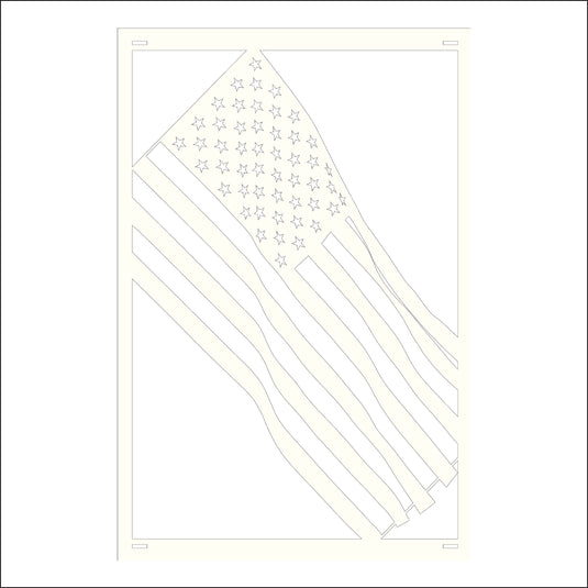 M166 Waving Flag - Metal Pole Banner