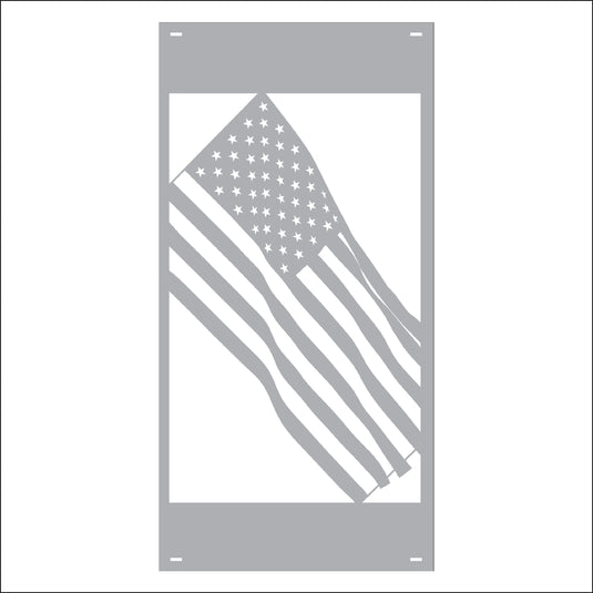 M166 Waving Flag - Metal Pole Banner