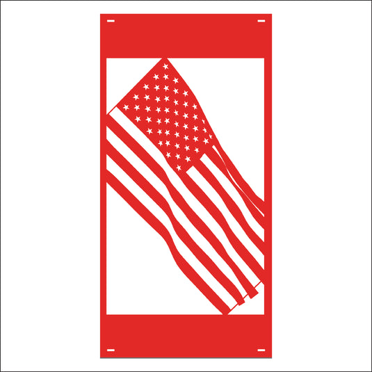 M166 Waving Flag - Metal Pole Banner