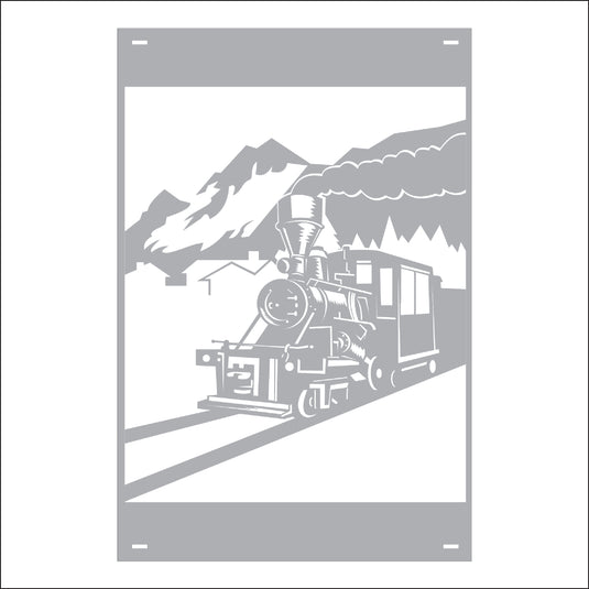 M167 Railway Town - Metal Pole Banner