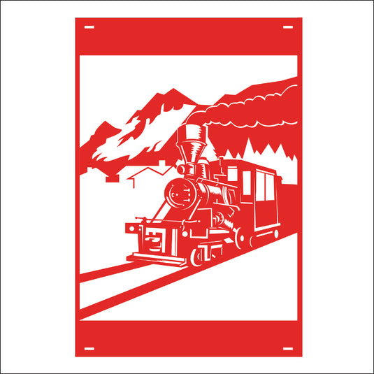 M167 Railway Town - Metal Pole Banner