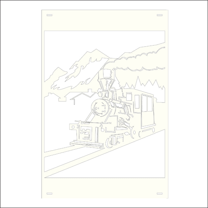 Load image into Gallery viewer, M167 Railway Town - Metal Pole Banner
