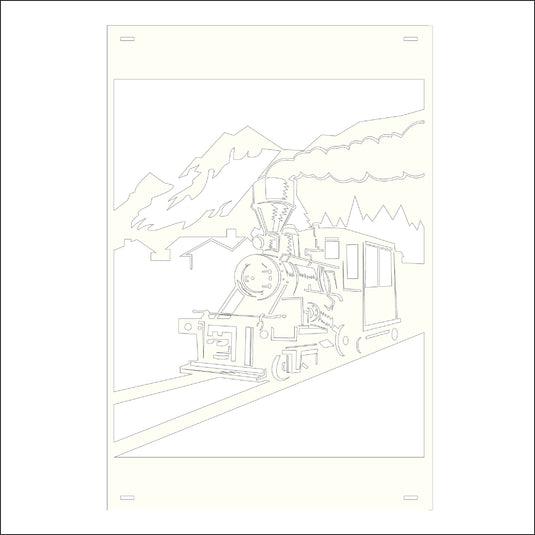 M167 Railway Town - Metal Pole Banner