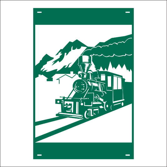 M167 Railway Town - Metal Pole Banner