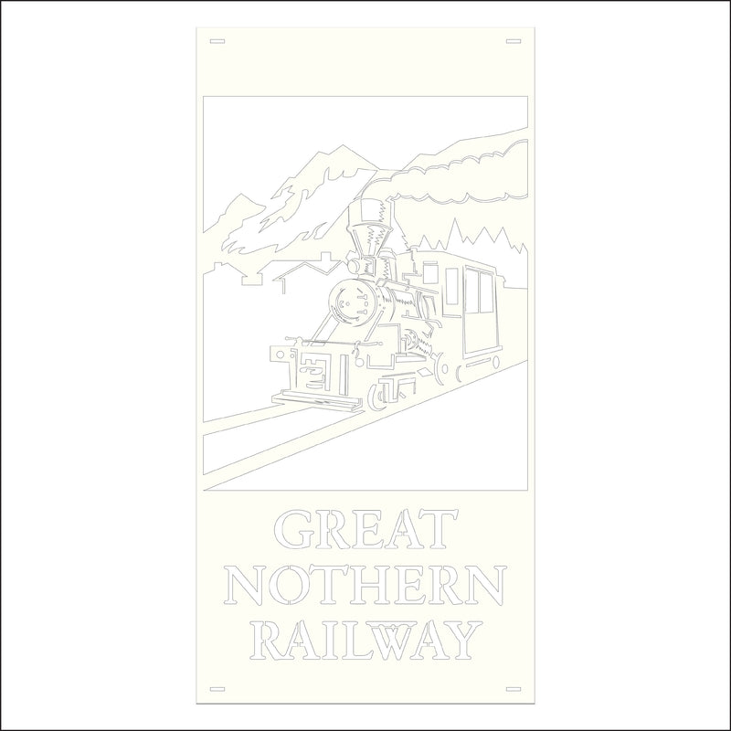 Load image into Gallery viewer, M167 Railway Town - Metal Pole Banner
