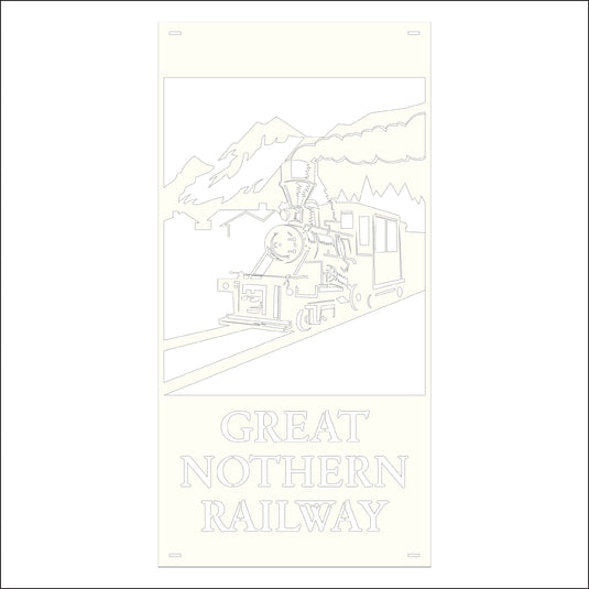 M167 Railway Town - Metal Pole Banner