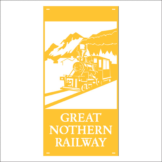 M167 Railway Town - Metal Pole Banner