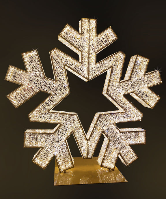 12' Majestic Snowflake Light Display