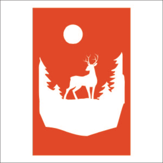 M108 Deer in the Woods - Metal Pole Banner