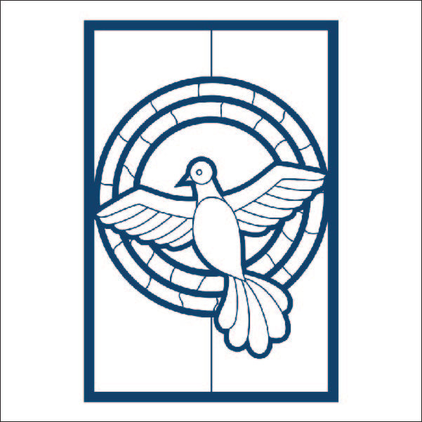 Load image into Gallery viewer, M106 Stained Glass Dove - Metal Pole Banner
