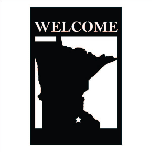 Load image into Gallery viewer, M104 Welcome to Our State - Metal Pole Banner
