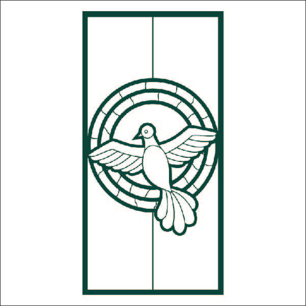 Load image into Gallery viewer, M106 Stained Glass Dove - Metal Pole Banner
