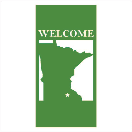M104 Welcome to Our State - Metal Pole Banner