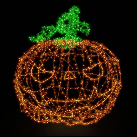 8' Big Pumpkin Halloween Light Display