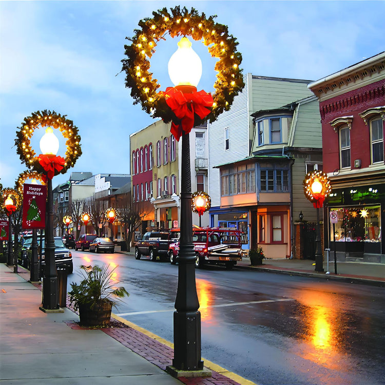 Shop Pole Mounted Christmas Wreaths!