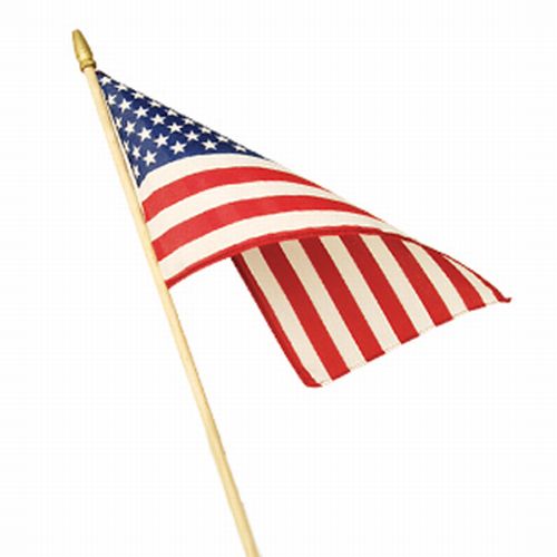 Load image into Gallery viewer, 8&quot; x 12&quot; U.S. Stick Flag - Polycotton - Hemmed
