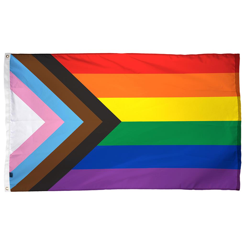 3' x 5' Progress Pride Flag - Nylon - Display Sales