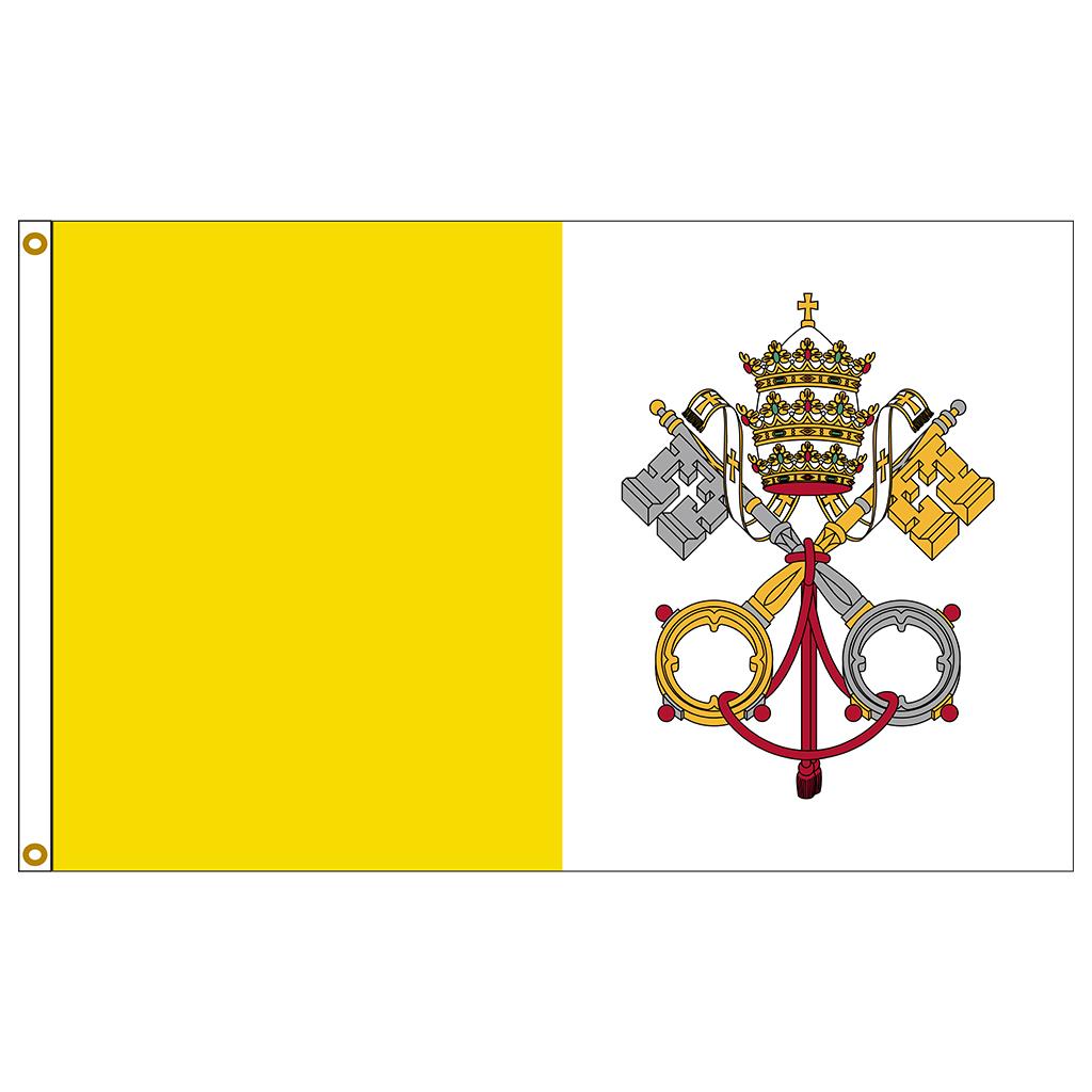 Pope Roma Flag Vatican City Flags - Papal Flags -Nylon - Display Sales