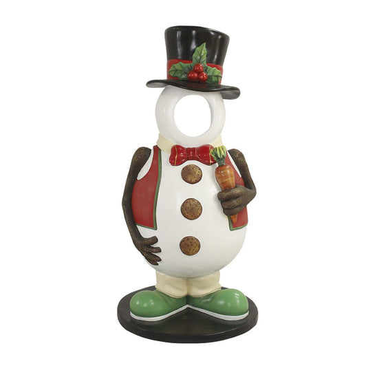 Snowman with Hat Holiday Fiberglass Photo Op