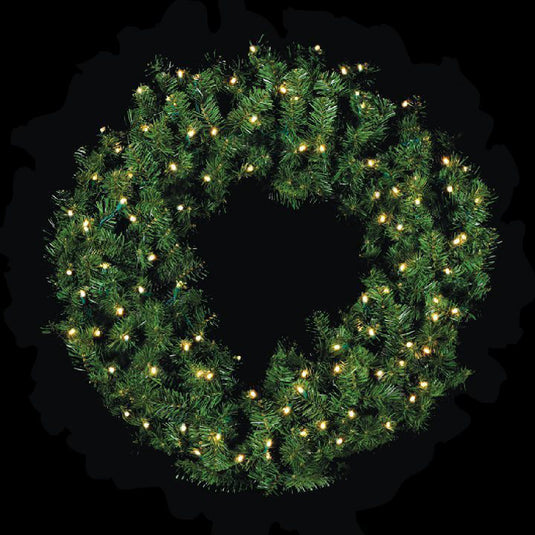 60 in. Pre-Lit LED Artificial Christmas Wreath