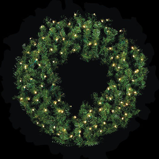 84 in. Pre-Lit LED Artificial Christmas Wreath