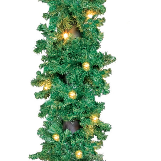 15 Foot Lighted Timberline Christmas Garland - Cool White LED