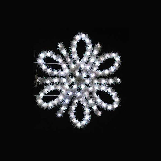 4.5 Foot Single Spiral Snowflake Pole Mount Decoration DazzLED