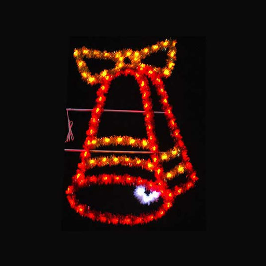 6 Foot Double Bell Pole Mounted Decoration DazzLED