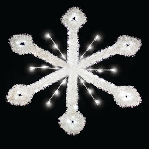 6' Diamond Snowflake Garland Pole Mounted Decoration - SALE!
