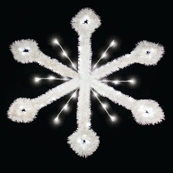 Load image into Gallery viewer, 6&#39; Diamond Snowflake Garland Pole Mounted Decoration
