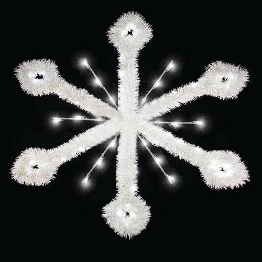 6' Diamond Snowflake Garland