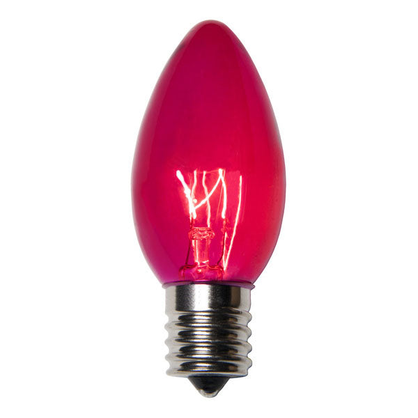 C9 Incandescent Transparent Christmas Light Bulbs